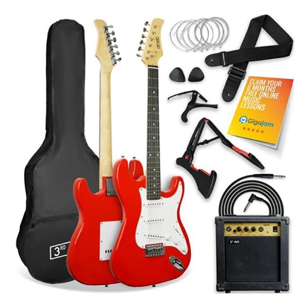 3rd Avenue Electric Guitar & Amp Kit Red