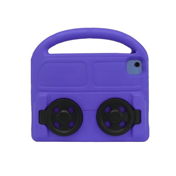 Nevenka Car Wheel-Shaped Shockproof Case for iPad 10 10.9 Inch 2022 with Foldable Stand Handle Kids Gifts-Purple