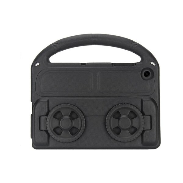 Nevenka Car Wheel-Shaped Shockproof Case for Samsung Galaxy A9 Plus 11 Inch with Foldable Stand Handle Kids Gifts-Black