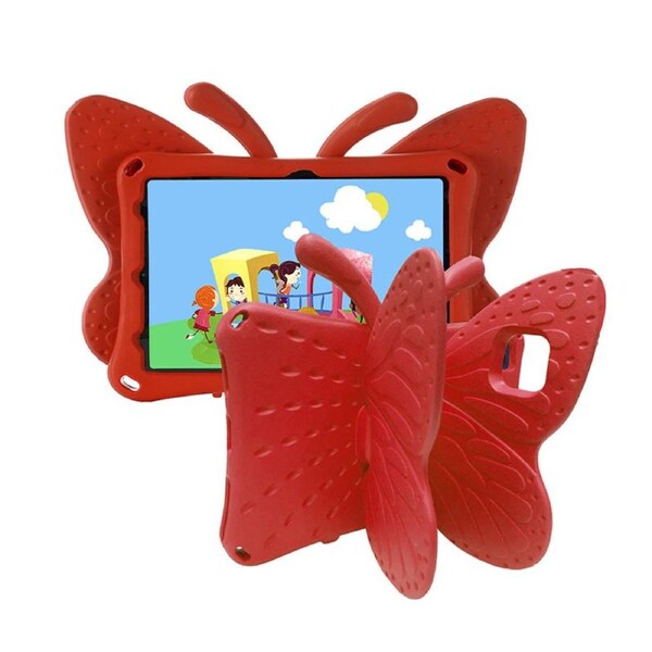 Nevenka Butterfly EVA Rugged Shockproof Case with Stand Kids Friendly Full Cover for Samsung Galaxy T500 10.4 Inch- Red