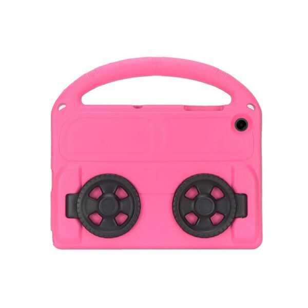 Nevenka Car Wheel-Shaped Shockproof Case for Samsung Galaxy A9 Plus 11 Inch with Foldable Stand Handle Kids Gifts-Rose
