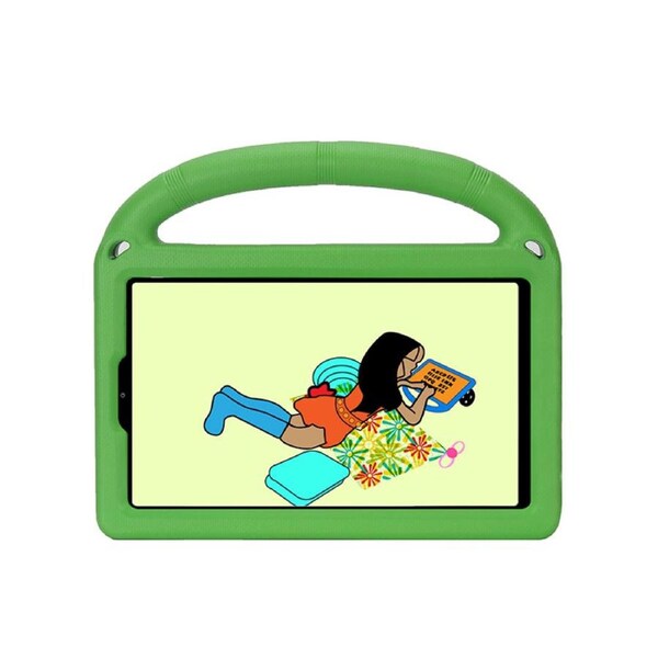 Nevenka Car Wheel-Shaped Shockproof Case for Samsung Galaxy A9 8.7 Inch with Foldable Stand Handle Kids Gifts-Green