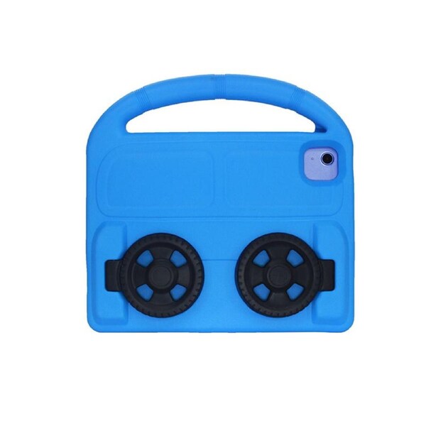 Nevenka Car Wheel-Shaped Shockproof Case for iPad 10 10.9 Inch 2022 with Foldable Stand Handle Kids Gifts-Blue