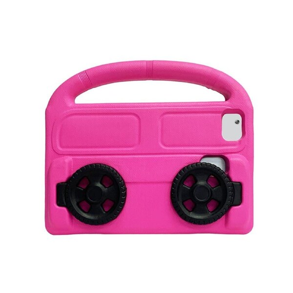 Nevenka Car Wheel-Shaped Shockproof Case for HUAWEI M3 Lite 8 Inch 2016 with Foldable Stand Handle Kids Gifts-Rose