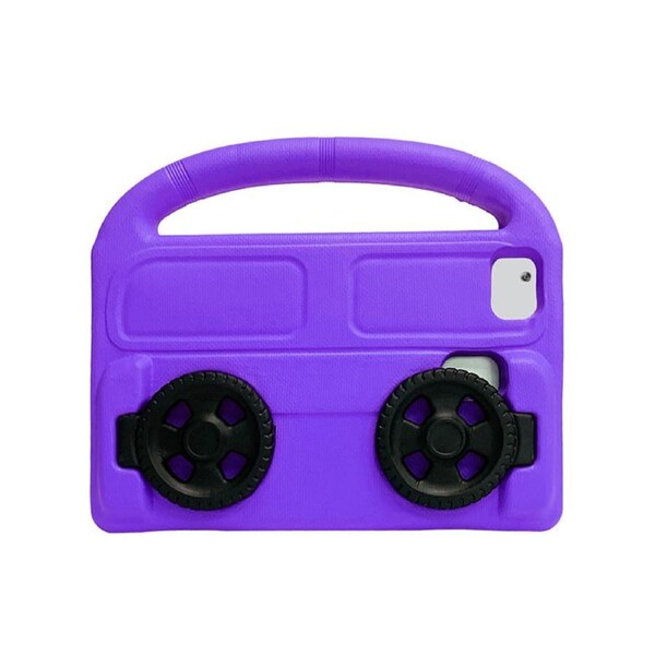 Nevenka Car Wheel-Shaped Shockproof Case for HUAWEI M3 Lite 8 Inch 2016 with Foldable Stand Handle Kids Gifts-Purple