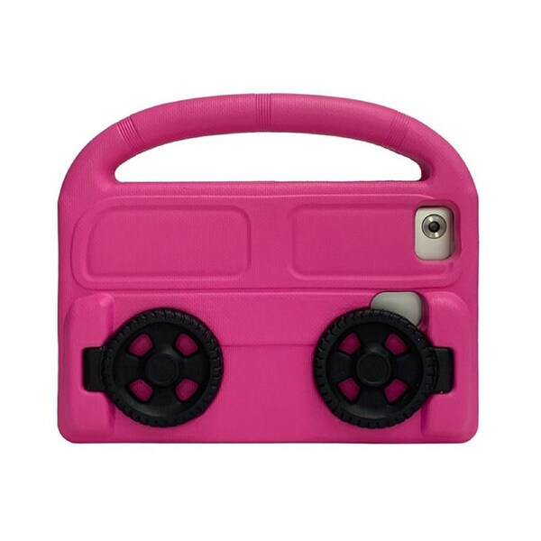 Nevenka Car Wheel-Shaped Shockproof Case for HUAWEI M5 8.4 Inch with Foldable Stand Handle Kids Gifts-Rose