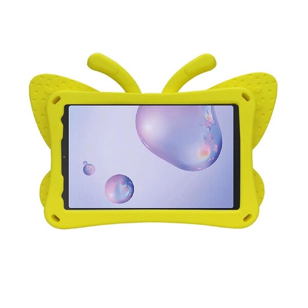 Nevenka Butterfly EVA Rugged Shockproof Case with Stand Kids Friendly Full Cover for Samsung Galaxy P200 8 Inch-Yellow