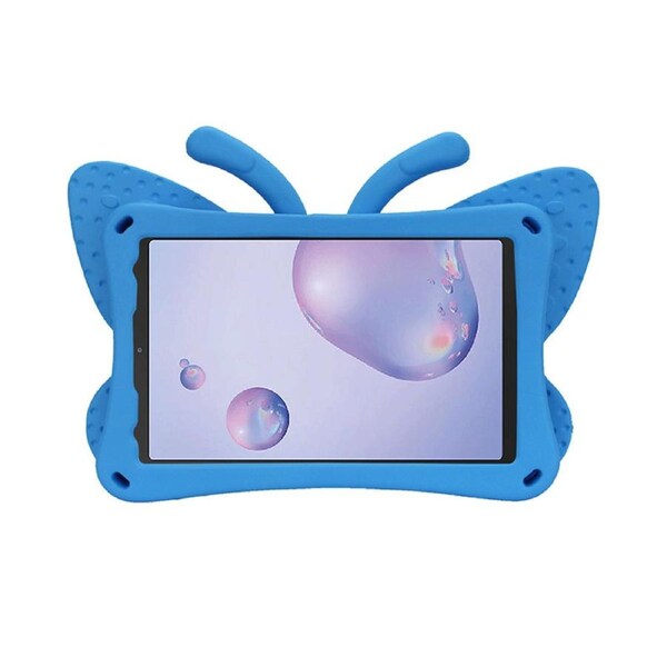 Nevenka Butterfly EVA Rugged Shockproof Case with Stand Kids Friendly Full Cover for Samsung Galaxy P200 8 Inch-Blue