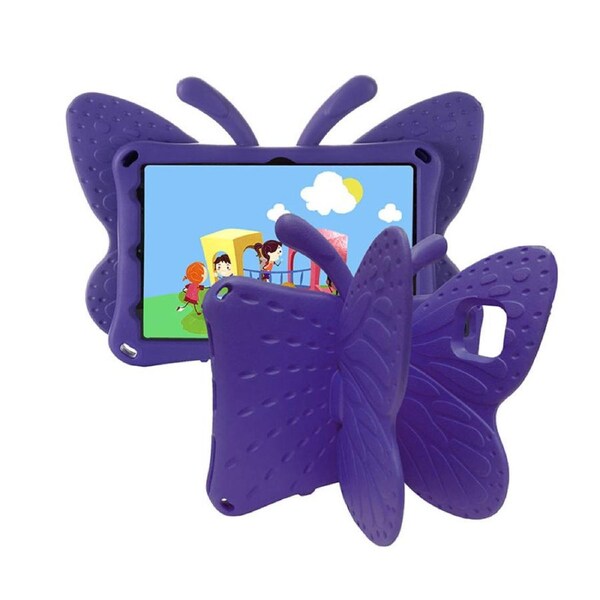 Nevenka Butterfly EVA Rugged Shockproof Case with Stand Kids Friendly Full Cover for Samsung Galaxy Tab A8 X200/X205 10.5 Inch-Purple