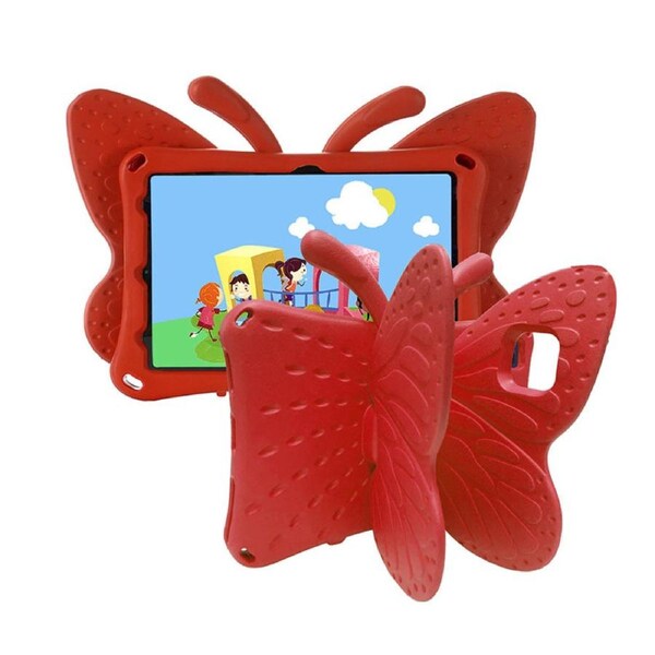 Nevenka Butterfly EVA Rugged Shockproof Case with Stand Kids Friendly Full Cover for Samsung Galaxy Tab A8 X200/X205 10.5 Inch-Red