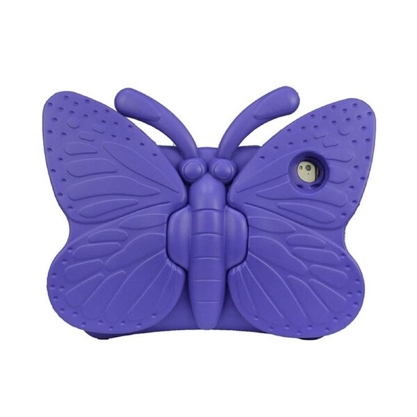 Nevenka Butterfly EVA Rugged Shockproof Case with Stand Kids Friendly Full Cover for iPad 5/6 9.7inch-Purple