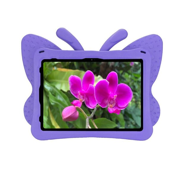 Nevenka Butterfly EVA Rugged Shockproof Case with Stand Kids Friendly Full Cover for iPad 10 10.9 Inch 2022-Purple