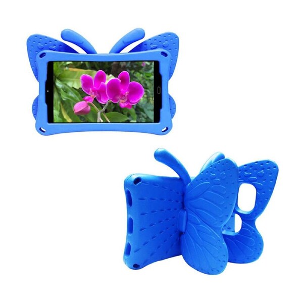 Nevenka Butterfly EVA Rugged Shockproof Case with Stand Kids Friendly Full Cover for HUAWEI M3 Youth Edition 8Inch-Blue