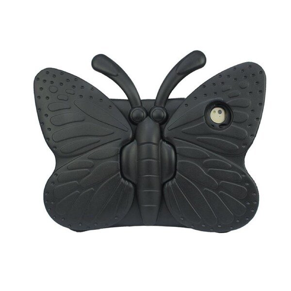 Nevenka Butterfly EVA Rugged Shockproof Case with Stand Kids Friendly Full Cover for iPad 5/6 9.7inch-Black