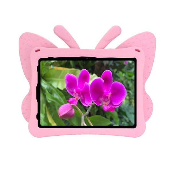 Nevenka Butterfly EVA Rugged Shockproof Case with Stand Kids Friendly Full Cover for iPad 10 10.9 Inch 2022-Pink