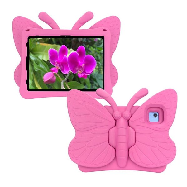 Nevenka Butterfly EVA Rugged Shockproof Case with Stand Kids Friendly Full Cover for iPad 10 10.9 Inch 2022-Rose