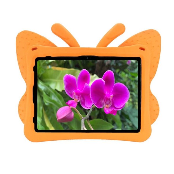Nevenka Butterfly EVA Rugged Shockproof Case with Stand Kids Friendly Full Cover for iPad 10 10.9 Inch 2022-Orange