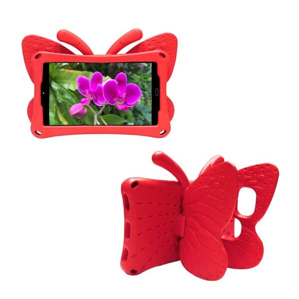 Nevenka Butterfly EVA Rugged Shockproof Case with Stand Kids Friendly Full Cover for HUAWEI M3 Youth Edition 8Inch-Red