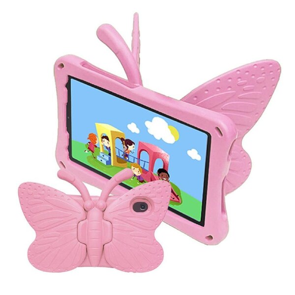 Nevenka Butterfly EVA Rugged Shockproof Case with Stand Kids Friendly Full Cover for HUAWEI M5 Youth Edition 8.4Inch-Pink