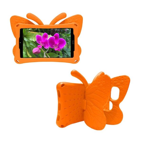 Nevenka Butterfly EVA Rugged Shockproof Case with Stand Kids Friendly Full Cover for HUAWEI M3 Youth Edition 8Inch-Orange