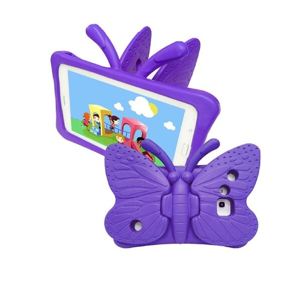 Nevenka Butterfly EVA Rugged Shockproof Case with Stand Kids Friendly Full Cover for Samsung Galaxy T280 7 Inch-Purple
