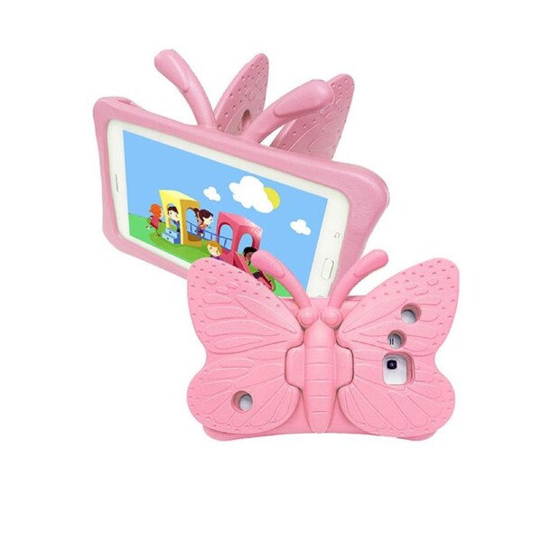 Nevenka Butterfly EVA Rugged Shockproof Case with Stand Kids Friendly Full Cover for Samsung Galaxy T280 7 Inch-Pink
