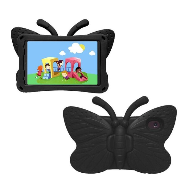 Nevenka Butterfly EVA Rugged Shockproof Case with Stand Kids Friendly Full Cover Samsung Galaxy T307-Black