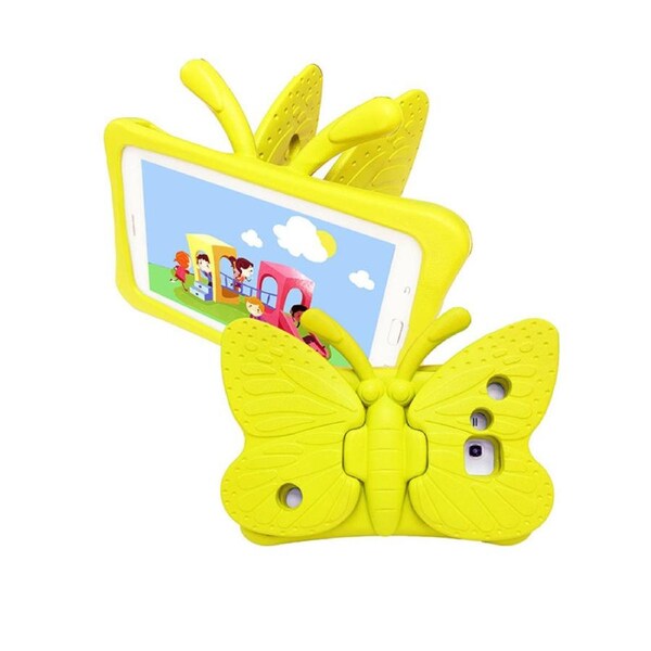 Nevenka Butterfly EVA Rugged Shockproof Case with Stand Kids Friendly Full Cover for Samsung Galaxy T280 7 Inch-Yellow