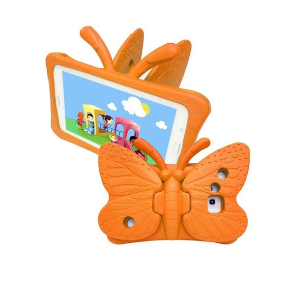 Nevenka Butterfly EVA Rugged Shockproof Case with Stand Kids Friendly Full Cover for Samsung Galaxy T280 7 Inch-Orange