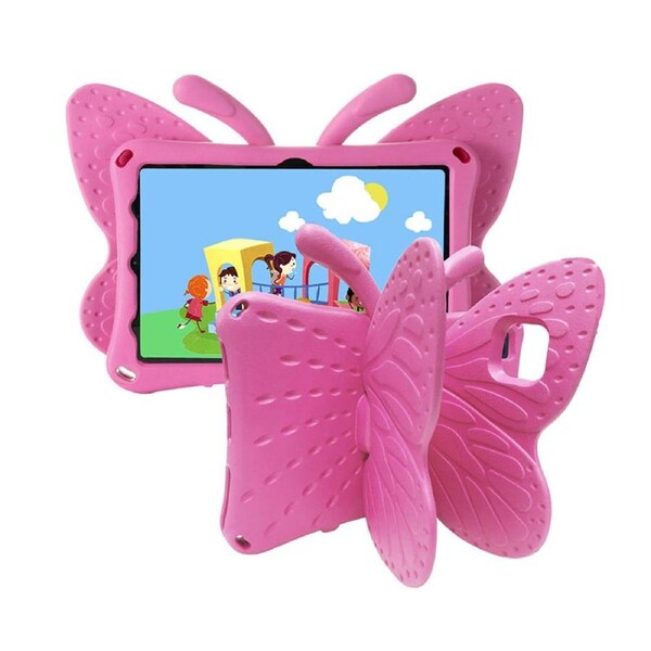 Nevenka Butterfly EVA Rugged Shockproof Case with Stand Kids Friendly Full Cover for Samsung Galaxy T500 10.4 Inch- Rose