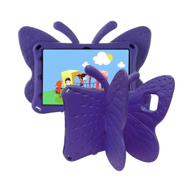 Nevenka Butterfly EVA Rugged Shockproof Case with Stand Kids Friendly Full Cover for Samsung Galaxy T500 10.4 Inch- Purple
