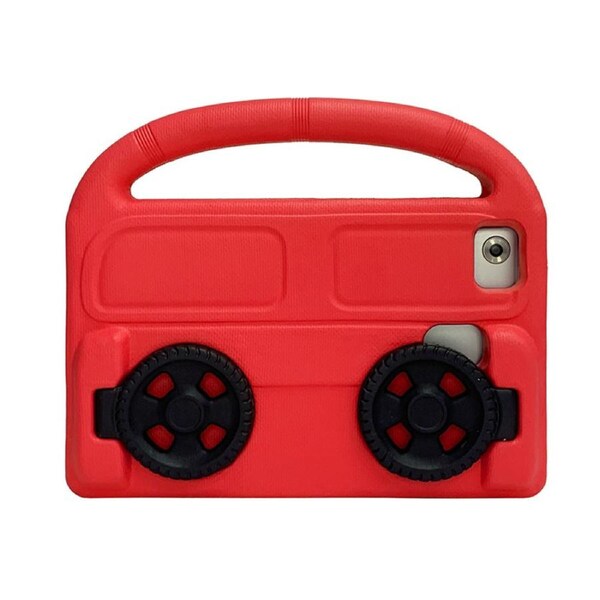 Nevenka Car Wheel-Shaped Shockproof Case for HUAWEI M5 8.4 Inch with Foldable Stand Handle Kids Gifts-Red