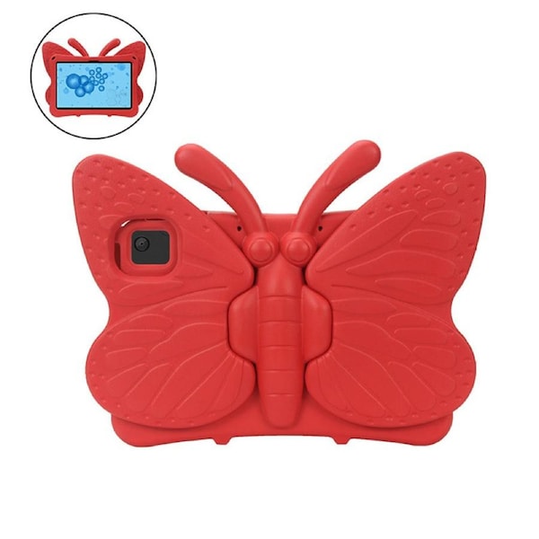 Nevenka Butterfly EVA Rugged Shockproof Case with Stand Kids Friendly Full Cover for HD11 2023-Red