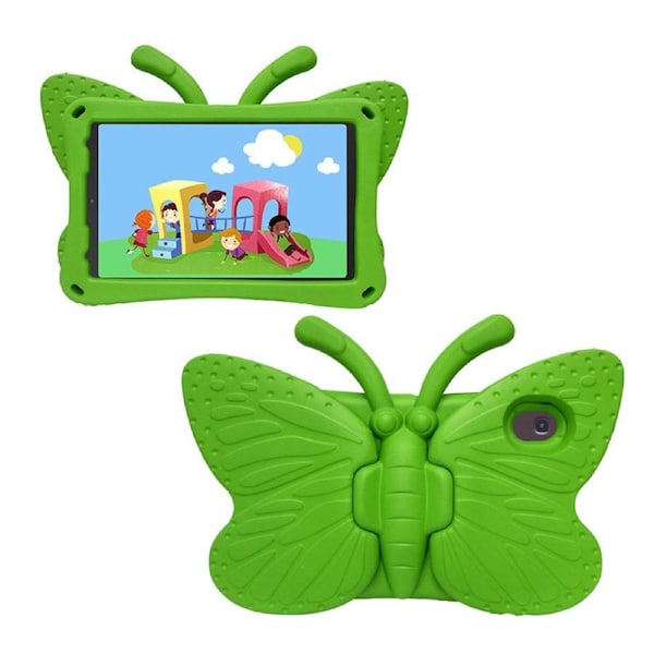 Nevenka Butterfly EVA Rugged Shockproof Case with Stand Kids Friendly Full Cover Samsung Galaxy T307-Green