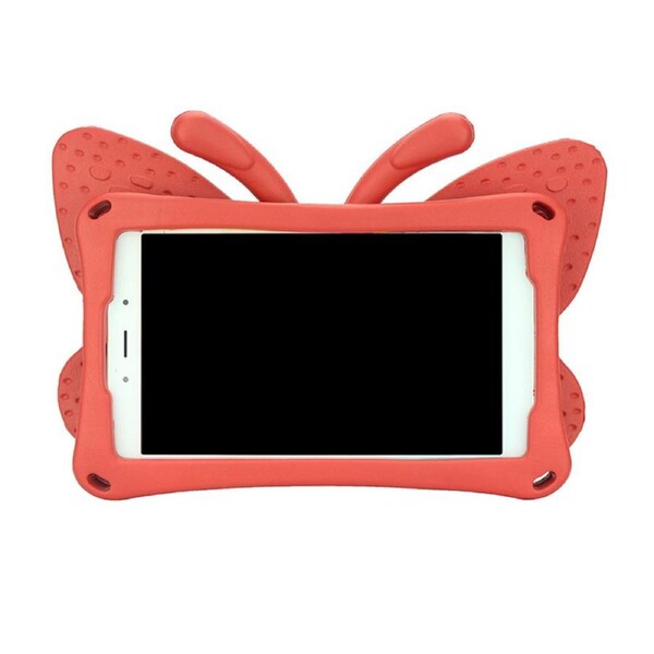 Nevenka Butterfly EVA Rugged Shockproof Case with Stand Kids Friendly Full Cover for Samsung Galaxy T220 8.7 Inch-Red
