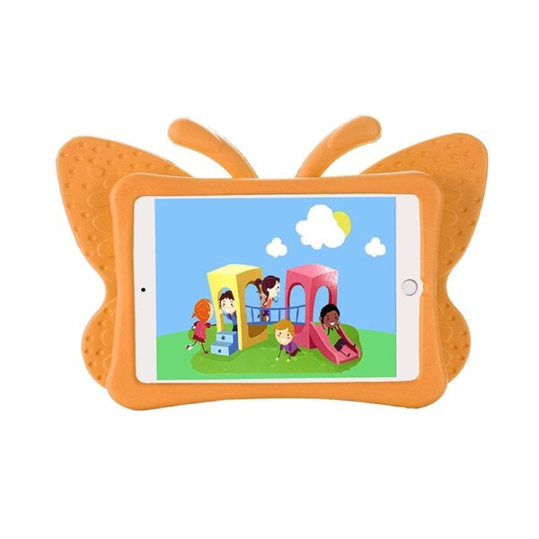 Nevenka Butterfly EVA Rugged Shockproof Case with Stand Kids Friendly Full Cover for iPad Mini 1/2/3/4/5-Orange