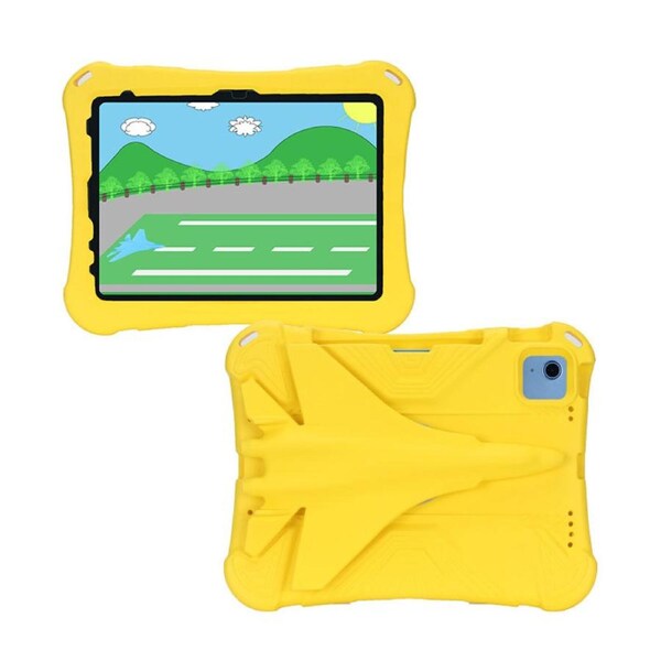 Nevenka EVA Tablet Case with Rotatable Airplane-Shaped Stand Shockproof Case for iPad10 10.9 Inch 2022-Yellow