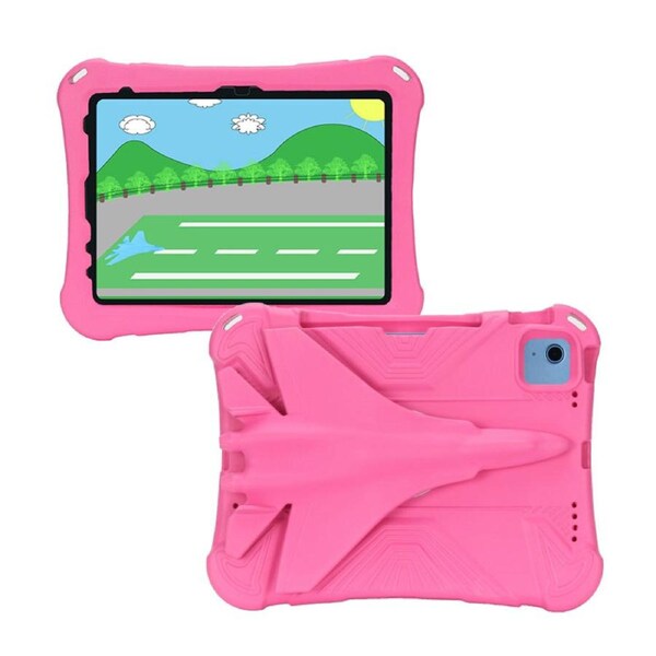 Nevenka EVA Tablet Case with Rotatable Airplane-Shaped Stand Shockproof Case for iPad10 10.9 Inch 2022-Rose