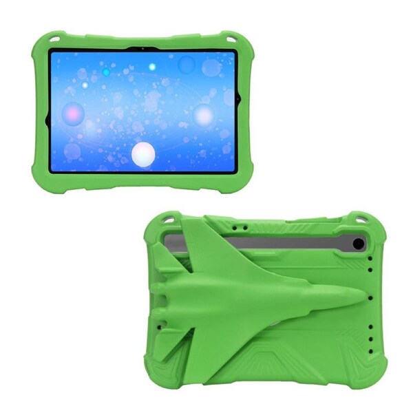 Nevenka EVA Tablet Case with Rotatable Airplane-Shaped Stand Shockproof Case for Samsung Galaxy A9 Plus 11 Inch 2023-Green