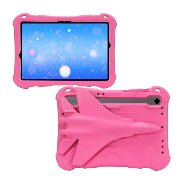 Nevenka EVA Tablet Case with Rotatable Airplane-Shaped Stand Shockproof Case for Samsung Galaxy A9 Plus 11 Inch 2023-Rose