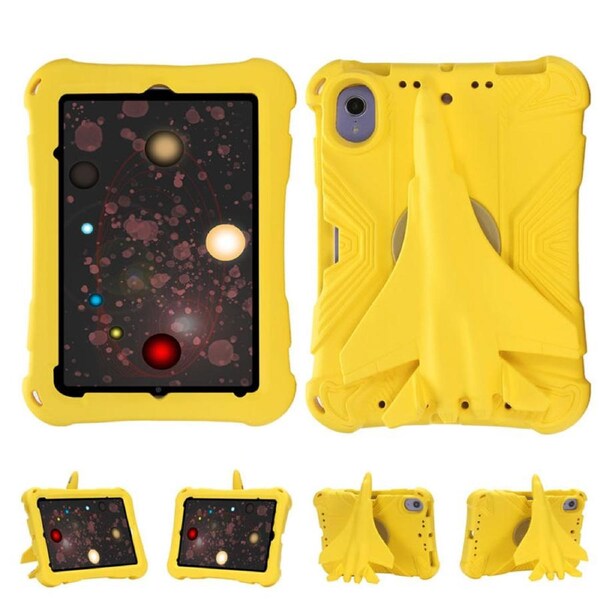 Nevenka EVA Tablet Case with Rotatable Airplane-Shaped Stand Shockproof Case for iPad mini 6/5/4/3/2/1-Yellow