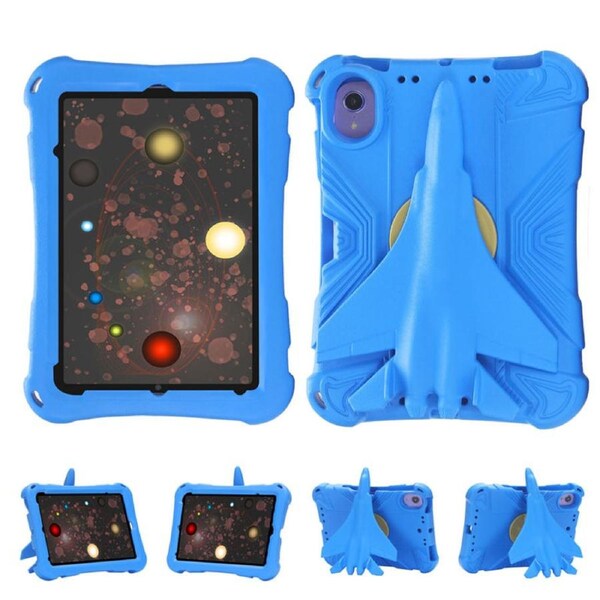 Nevenka EVA Tablet Case with Rotatable Airplane-Shaped Stand Shockproof Case for iPad mini 6/5/4/3/2/1-Blue