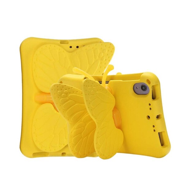 Nevenka EVA Tablet Case with Rotatable Butterfly-Shaped Stand Shockproof Casefor iPad mini 6/5/4/3/2/1-Yellow