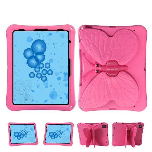Nevenka EVA Tablet Case with Rotatable Butterfly-Shaped Stand Shockproof Casefor iPad Pro13 Air13-Rose