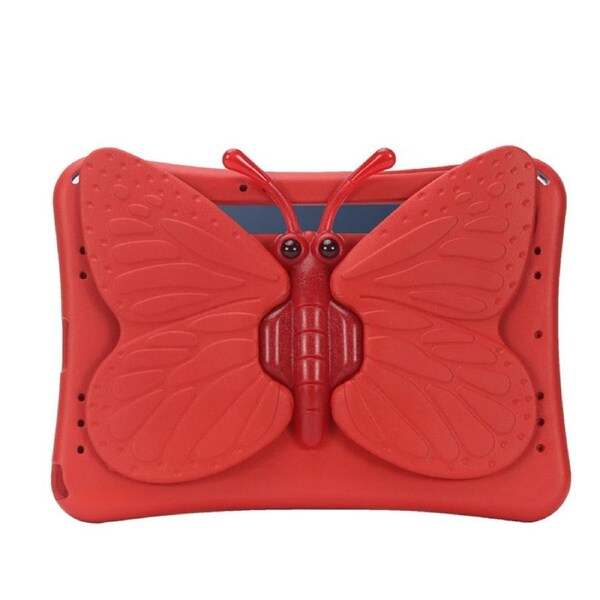 Nevenka EVA Tablet Case with Rotatable Butterfly-Shaped Stand Shockproof Casefor Samsung Galaxy A9 Plus 11 Inch 2023-Red