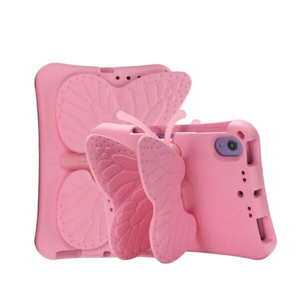 Nevenka EVA Tablet Case with Rotatable Butterfly-Shaped Stand Shockproof Casefor iPad mini 6/5/4/3/2/1-Pink