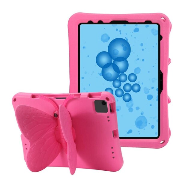 Nevenka EVA Tablet Case with Rotatable Butterfly-Shaped Stand Shockproof Casefor iPad 11inch Pro11 Air11 M2-Rose