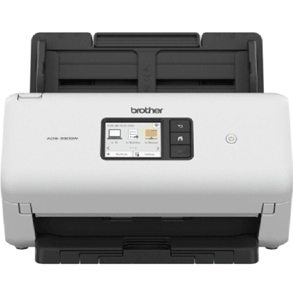 Brother ADS-3300W Desktop Document Scanner Touchscreen Wireless/USB