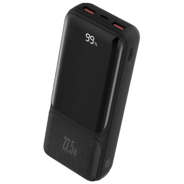 iQuick Power Square Power Bank 20000mAh 22.5W LED Display USB Type-C Type-A - Black