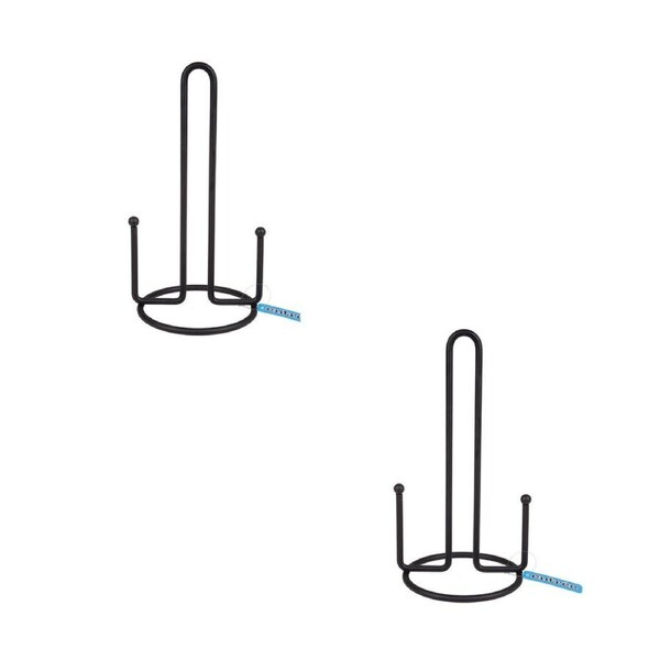 2PK Entrée Deluxe Paper Towel Holder 29cm Roll Dispenser Stand Storage Black